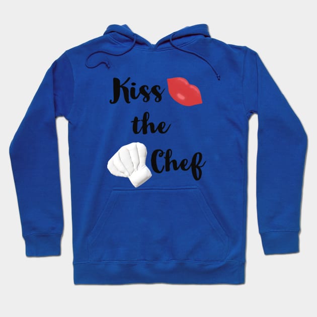 Kiss the Chef (Blue Background) Hoodie by Art By LM Designs 